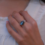 Rainbow Labradorite Ring ~ Sterling Silver 925 ~MR015 - Maresia Jewelry