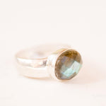 Rainbow Labradorite Ring ~ Sterling Silver 925 ~MR015 - Maresia Jewelry