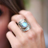 Rainbow Labradorite Ring ~Sterling Silver 925 ~MR047 - Maresia Jewelry