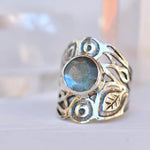 Rainbow Labradorite Ring ~Sterling Silver 925 ~MR047 - Maresia Jewelry