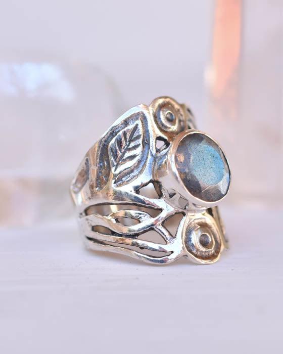 Rainbow Labradorite Ring ~Sterling Silver 925 ~MR047 - Maresia Jewelry