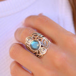 Rainbow Labradorite Ring ~Sterling Silver 925 ~MR047 - Maresia Jewelry