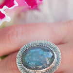 Rainbow Labradorite Ring  ~ Sterling Silver 925 ~MR059 - Maresia Jewelry