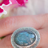 Rainbow Labradorite Ring  ~ Sterling Silver 925 ~MR059 - Maresia Jewelry