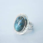 Rainbow Labradorite Ring  ~ Sterling Silver 925 ~MR059 - Maresia Jewelry