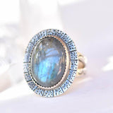 Rainbow Labradorite Ring ~Sterling Silver 925 ~MR067 - Maresia Jewelry