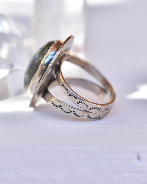 Rainbow Labradorite Ring ~Sterling Silver 925 ~MR067 - Maresia Jewelry