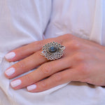 Rainbow Labradorite Ring ~Sterling Silver 925 ~ MR070 - Maresia Jewelry