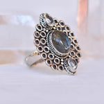 Rainbow Labradorite Ring ~Sterling Silver 925 ~ MR070 - Maresia Jewelry