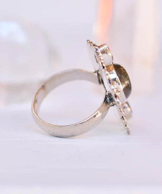 Rainbow Labradorite Ring ~Sterling Silver 925 ~ MR070 - Maresia Jewelry
