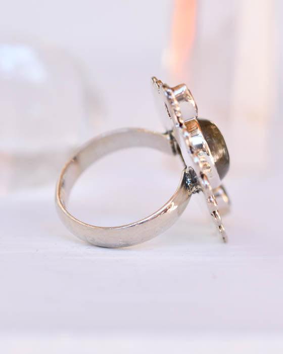 Rainbow Labradorite Ring ~Sterling Silver 925 ~ MR070 - Maresia Jewelry
