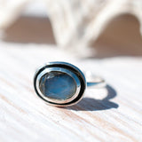 Rainbow Labradorite Ring ~ Sterling Silver 925 ~ MR090 - Maresia Jewelry