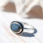 Rainbow Labradorite Ring ~ Sterling Silver 925 ~ MR090 - Maresia Jewelry