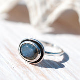 Rainbow Labradorite Ring ~ Sterling Silver 925 ~ MR090 - Maresia Jewelry