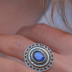 Rainbow Labradorite Ring ~ Sterling Silver 925~ MR107 - Maresia Jewelry