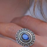 Rainbow Labradorite Ring ~ Sterling Silver 925~ MR107 - Maresia Jewelry
