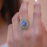 Rainbow Labradorite Ring ~ Sterling Silver 925~ MR107 - Maresia Jewelry