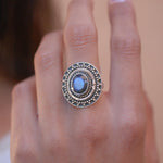 Rainbow Labradorite Ring ~ Sterling Silver 925~ MR107 - Maresia Jewelry