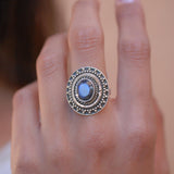 Rainbow Labradorite Ring ~ Sterling Silver 925~ MR107 - Maresia Jewelry