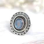 Rainbow Labradorite Ring ~ Sterling Silver 925~ MR107 - Maresia Jewelry
