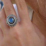 Rainbow Labradorite Ring ~ Sterling Silver 925~ MR107 - Maresia Jewelry