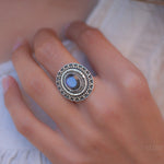 Rainbow Labradorite Ring ~ Sterling Silver 925~ MR107 - Maresia Jewelry