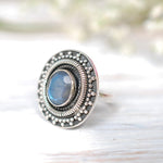 Rainbow Labradorite Ring ~ Sterling Silver 925~ MR107 - Maresia Jewelry