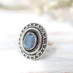 Rainbow Labradorite Ring ~ Sterling Silver 925~ MR107 - Maresia Jewelry