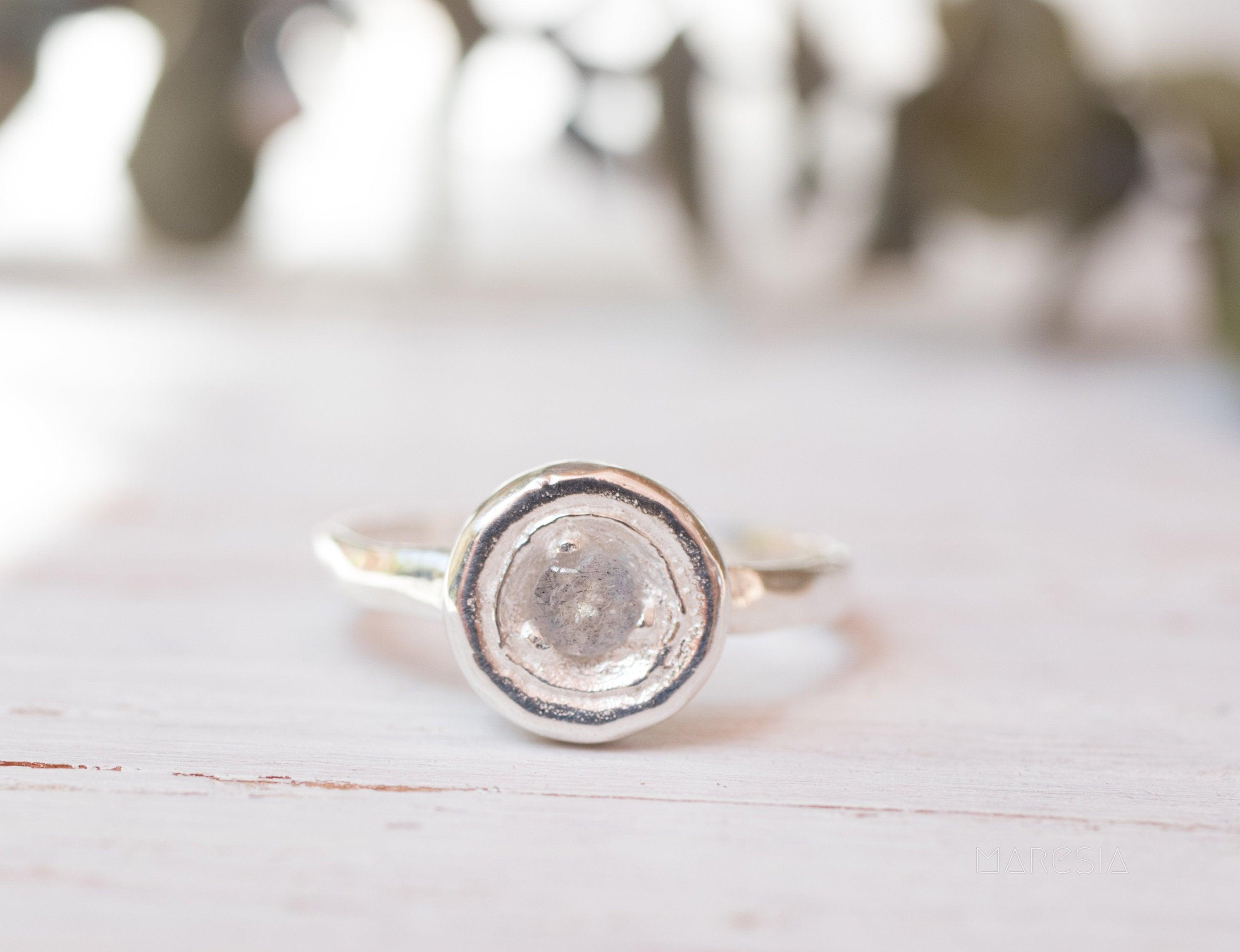Rainbow Labradorite Ring ~ Sterling Silver 925~MR151 - Maresia Jewelry