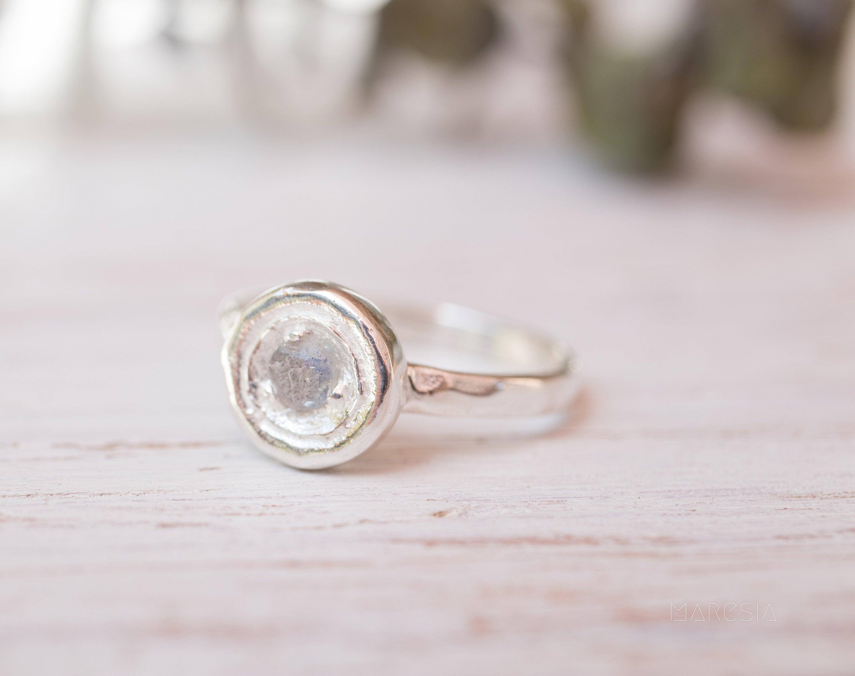 Rainbow Labradorite Ring ~ Sterling Silver 925~MR151 - Maresia Jewelry