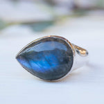 Rainbow Labradorite Ring ~ Sterling Silver 925 ~MR079 - Maresia Jewelry