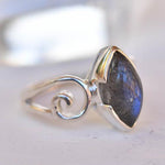 Rainbow Labradorite Ring ~Sterling Silver 925 ~ SMR165 - Maresia Jewelry