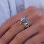 Rainbow Labradorite Ring ~Sterling Silver 925 ~ SMR165 - Maresia Jewelry