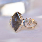 Rainbow Labradorite Ring ~Sterling Silver 925 ~ SMR165 - Maresia Jewelry