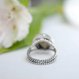 Rainbow Labradorite Round Ring ~ Sterling Silver 925 ~ MR132 - Maresia Jewelry