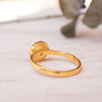 Rainbow Moonstone Ring ~ ~ 14k Gold Plated over Sterling Silver 925 ~ MR150 - Maresia Jewelry