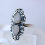 Rainbow Moonstone Ring ~ Sterling Silver 925 ~MR136 - Maresia Jewelry