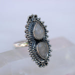 Rainbow Moonstone Ring ~ Sterling Silver 925 ~MR136 - Maresia Jewelry