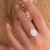 Rainbow Moonstone Tear Drop Ring ~ Gemstone ~ Natural ~ Sterling Silver 925 ~ Jewelry ~ Handmade~June Birthstone MR223