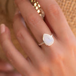 Rainbow Moonstone Tear Drop Ring ~ Gemstone ~ Natural ~ Sterling Silver 925 ~ Jewelry ~ Handmade~June Birthstone MR223