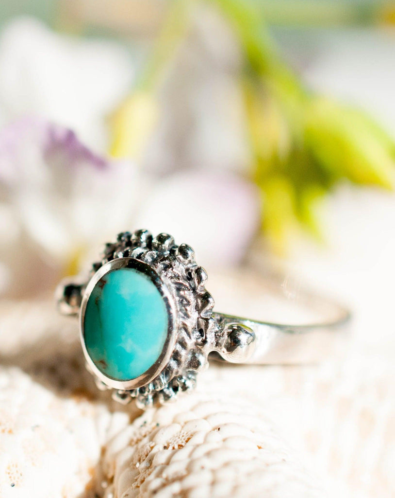 Recreio Turquoise Ring ~Sterling Silver 925 ~SMR016 - Maresia Jewelry