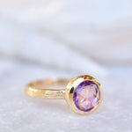 Renata Amethyst Gold Ring ~ 18k Gold Plated ~ SMR121 - Maresia Jewelry