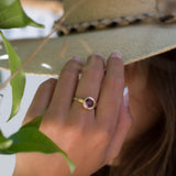 Renata Amethyst Gold Ring ~ 18k Gold Plated ~ SMR121 - Maresia Jewelry