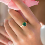 Green Onyx Gold Ring ~ 18k Gold Plated ~ - Maresia Jewelry