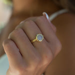 Renata Moonstone Gold Ring ~ 18k Gold Plated ~ SMR123 - Maresia Jewelry