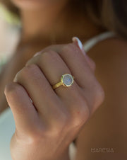 Renata Moonstone Gold Ring ~ 18k Gold Plated ~ SMR123 - Maresia Jewelry
