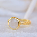 Renata Moonstone Gold Ring ~ 18k Gold Plated ~ SMR123 - Maresia Jewelry