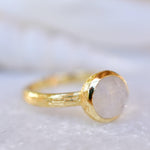 Renata Moonstone Gold Ring ~ 18k Gold Plated ~ SMR123 - Maresia Jewelry
