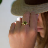 Renata Peridot Hydro Gold Ring ~ 18k Gold Plated ~ SMR116 - Maresia Jewelry