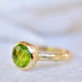Renata Peridot Hydro Gold Ring ~ 18k Gold Plated ~ SMR116 - Maresia Jewelry